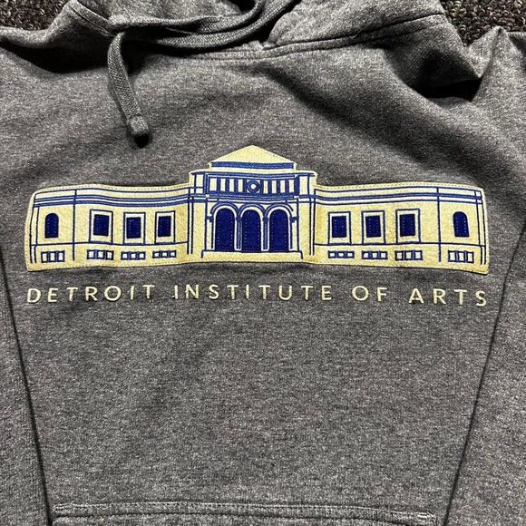 Detroit Institute of Arts Hoodie – Gray – Size M - Picture 4 of 7